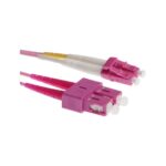 Masterlan LCupc/SCupc-DMM.50/125-02 fiber optic patch cord, LCupc-SCupc, Multimode 50/125 OM4, duplex, 2m